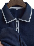Men's Polo Short-sleeved Shirt Solid Color For Men Business Casual And Trendy Summer New Men's Short-sleeved Polo Shirt