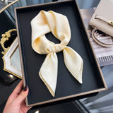 Latest Women's Solid Silk Shawl Hijabs Pashmina Foulard Bandana Bandannas Popular Sunscreen Headcloth 60cm Square Scarf