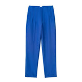 TRAFZA Women Elegant Solid Pencil Pants High Waist Pant For Women Casual Streetwear Woman Trousers Office Wear Chic Pant