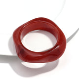 Boho Brown Irregular Acrylic Resin Chunky Bangles for Women
