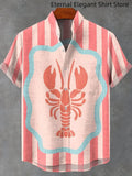 Men's New Striped Linen Short Sleeve Shirt for Summer Refreshing and Comfortable Fabric High Quality Button Top