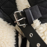 Autumn New Women's European and American Style Artificial Fur Effect Motorcycle Jacket Coat with Fur Integration