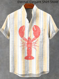 Men's New Striped Linen Short Sleeve Shirt for Summer Refreshing and Comfortable Fabric High Quality Button Top