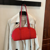 Faux Suede Small Top Handle Handbag Retro Winter Autumn Underarm Bag Small Handbag for Women Travel Shopping Daily Work