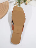 Woven Sandals Women's Summer Flat Bottom Casual Outdoor Non-slip Beach Women's Shoes Luxury Design Slippers Flip Flops