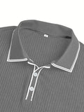 Men's Polo Short-sleeved Shirt Solid Color For Men Business Casual And Trendy Summer New Men's Short-sleeved Polo Shirt