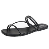 2025 New Roman Style Women's Summer Slippers Korean Fashion Open-Toe Sandals Casual Flat Outdoor Beach Shoes Non-Slip Slippers