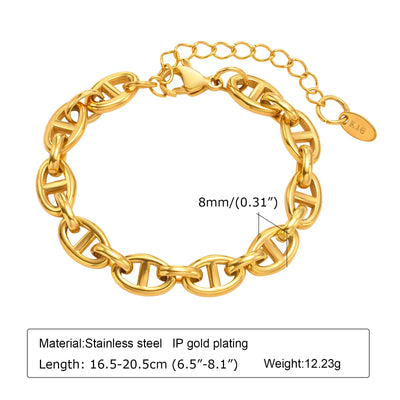Gold Plated Chunky Chain Bracelet
