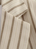 Lady Commute Or High Street Striped Blazer Women's Single-breasted Slim Blazer 2025 Spring Fashion Simple Modern Blazer
