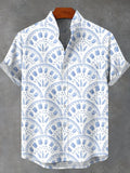 Men's New Striped Linen Short Sleeve Shirt for Summer Refreshing and Comfortable Fabric High Quality Button Top