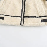 Autumn New Women's European and American Style Artificial Fur Effect Motorcycle Jacket Coat with Fur Integration