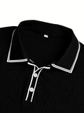 Men's Polo Short-sleeved Shirt Solid Color For Men Business Casual And Trendy Summer New Men's Short-sleeved Polo Shirt