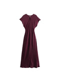 TRAFSHE Midi Satin Dress Woman Long Dresses For Women Chic And Elegant Evening Dresses Female Party Dress