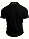 Men's Polo Short-sleeved Shirt Solid Color For Men Business Casual And Trendy Summer New Men's Short-sleeved Polo Shirt