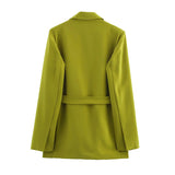 Spring Summer Elegant Solid Office Lady Suits Fashion Sashes Shrug Single Breasted Straight Blazers Chic Flare Pants