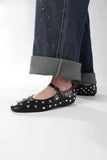 Fashion Crystal Ballet Flats Designer Luxury Mary Jane Shoes Women Black Versatile Single Shoes Comfort Soft Sole Women Loafers