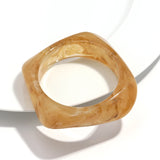 Boho Brown Irregular Acrylic Resin Chunky Bangles for Women