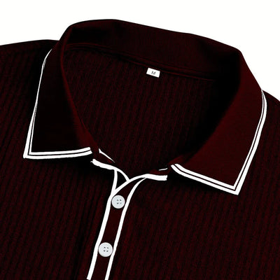 Men's Polo Short-sleeved Shirt Solid Color For Men Business Casual And Trendy Summer New Men's Short-sleeved Polo Shirt