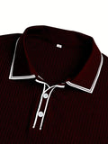 Men's Polo Short-sleeved Shirt Solid Color For Men Business Casual And Trendy Summer New Men's Short-sleeved Polo Shirt