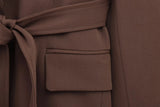 Spring Summer Office Lady Elegant Solid Women Suit Fashion Casual Sashes Straight Shrug Blazer Chic Zipper Long Pant