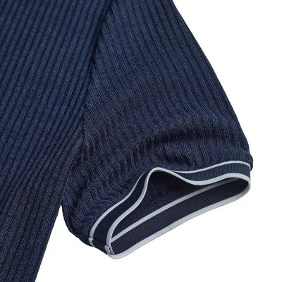 Men's Polo Short-sleeved Shirt Solid Color For Men Business Casual And Trendy Summer New Men's Short-sleeved Polo Shirt