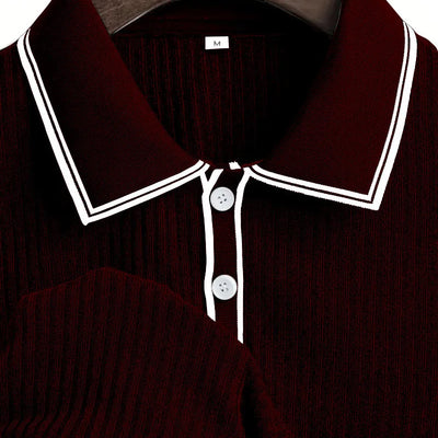 Men's Polo Short-sleeved Shirt Solid Color For Men Business Casual And Trendy Summer New Men's Short-sleeved Polo Shirt
