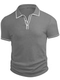 Men's Polo Short-sleeved Shirt Solid Color For Men Business Casual And Trendy Summer New Men's Short-sleeved Polo Shirt