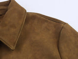 Women Pilots Jacket-Pull-Down Collar, Long Sleeves, Hidden Pockets, Ideal for Autumn&Winter Chic Looks