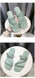 2025 New Roman Style Women's Summer Slippers Korean Fashion Open-Toe Sandals Casual Flat Outdoor Beach Shoes Non-Slip Slippers