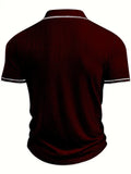 Men's Polo Short-sleeved Shirt Solid Color For Men Business Casual And Trendy Summer New Men's Short-sleeved Polo Shirt