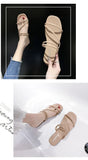 2025 New Roman Style Women's Summer Slippers Korean Fashion Open-Toe Sandals Casual Flat Outdoor Beach Shoes Non-Slip Slippers