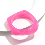 Boho Brown Irregular Acrylic Resin Chunky Bangles for Women