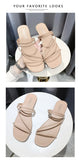 2025 New Roman Style Women's Summer Slippers Korean Fashion Open-Toe Sandals Casual Flat Outdoor Beach Shoes Non-Slip Slippers