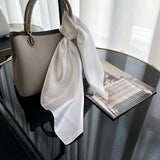Latest Women's Solid Silk Shawl Hijabs Pashmina Foulard Bandana Bandannas Popular Sunscreen Headcloth 60cm Square Scarf