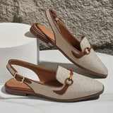 Women Platform Sandals Flat Anti-slip Closed Toe Metal Shoes Women Outdoor Round Toe Wedge Sandals Women Sandalias De Mujer