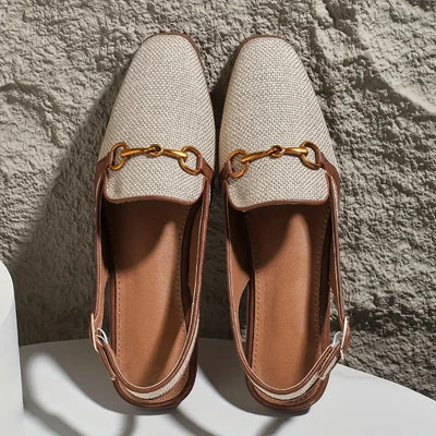Women Platform Sandals Flat Anti-slip Closed Toe Metal Shoes Women Outdoor Round Toe Wedge Sandals Women Sandalias De Mujer