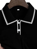 Men's Polo Short-sleeved Shirt Solid Color For Men Business Casual And Trendy Summer New Men's Short-sleeved Polo Shirt
