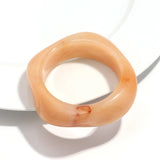 Boho Brown Irregular Acrylic Resin Chunky Bangles for Women