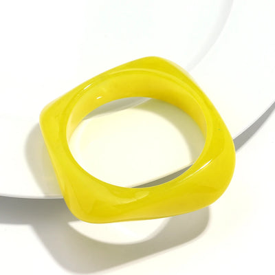 Boho Brown Irregular Acrylic Resin Chunky Bangles for Women