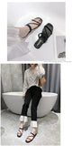 2025 New Roman Style Women's Summer Slippers Korean Fashion Open-Toe Sandals Casual Flat Outdoor Beach Shoes Non-Slip Slippers