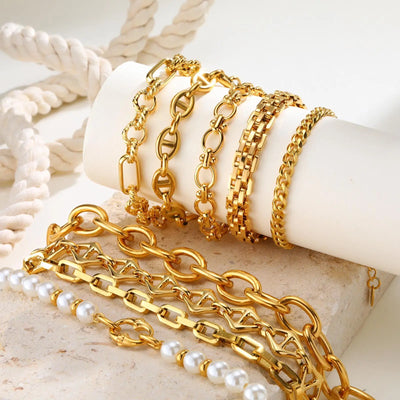 Gold Plated Chunky Chain Bracelet