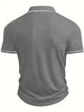 Men's Polo Short-sleeved Shirt Solid Color For Men Business Casual And Trendy Summer New Men's Short-sleeved Polo Shirt