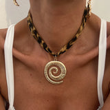 Ingemark Multilayer Velvet Chain Necklace Women 2025 New Fashion Metal Conch Starfish Heart Pendant Neck Jewelry