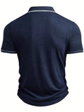 Men's Polo Short-sleeved Shirt Solid Color For Men Business Casual And Trendy Summer New Men's Short-sleeved Polo Shirt