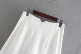 TRAFZA Women Elegant Solid Pencil Pants High Waist Pant For Women Casual Streetwear Woman Trousers Office Wear Chic Pant