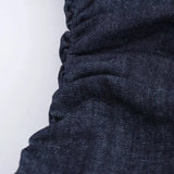 traf Spring New 1975 series denim MIDI dress with lapel side zipper fashion wrinkle waist slim elegant dress