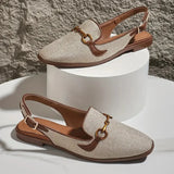 Women Platform Sandals Flat Anti-slip Closed Toe Metal Shoes Women Outdoor Round Toe Wedge Sandals Women Sandalias De Mujer