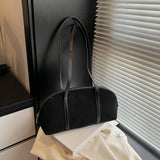 Faux Suede Small Top Handle Handbag Retro Winter Autumn Underarm Bag Small Handbag for Women Travel Shopping Daily Work