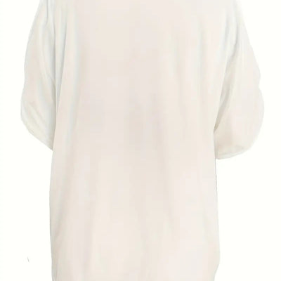 Summer New White Short-sleeved T-shirt With Irregular Kink On It