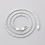 925 Sterling Silver Plated Serpent Snake Bone Chain Necklace